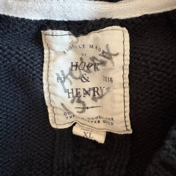 Hope & Henry Women's Long Sleeve V-Neck Cricket Cable Knit Sweater Size XL - Picture 5 of 8